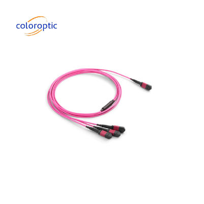MTP / MPO Multimode Single Mode Fiber Patch Cable 40G / 100G Συμβατό με OM3 / OM4