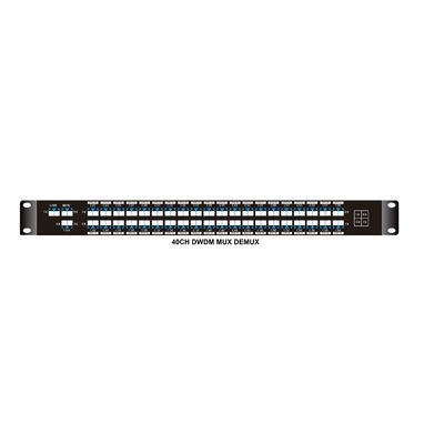 Δύο ίνες WDM 40CH C21-C60 Παθητικό Dwdm Mux Demux με θύρα 1310nm