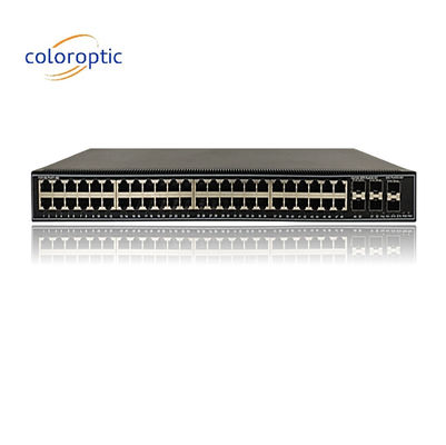 48 θύρες Gigabit Poe Switches QoS 10/100/1000M POE, 6*10GE SFP+ θύρες