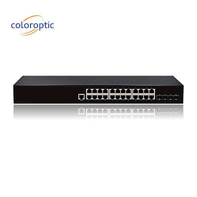 Τάξη 2 Ευφυής POE Ethernet Switch με 24 θύρες 10/100/1000M 4GE SFP θύρες