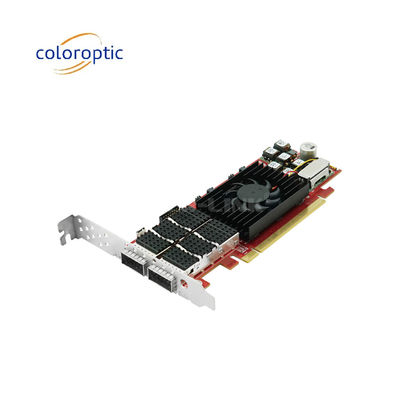 PCIe X16 100G QSFP28 Ethernet έξυπνη κάρτα διπλές θύρες Xilinx Ultrascale+ 16nm βασισμένη