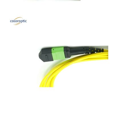OM3 MPO Patch Cord 12 Core Aqua Fiber Optic Connector για αποτελεσματική δικτύωση