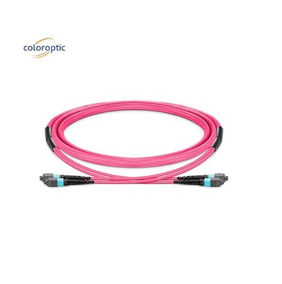 1m Multi Fiber Push On MPO Patch Cord με PVC Jacket με χρώμα νερό
