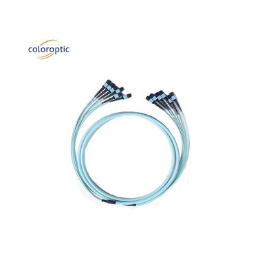 12 πυρήνες MPO Patch Cord Fiber Mode OM3 G652D Ανθεκτικότητα πάνω από 1000 φορές