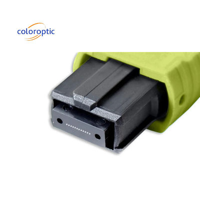 Πολλαπλές ίνες MPO Patch Cord PVC Jacket 12 Core OM5 Γυναικείο προς Γυναικείο Συνδετήρα PC Polishing