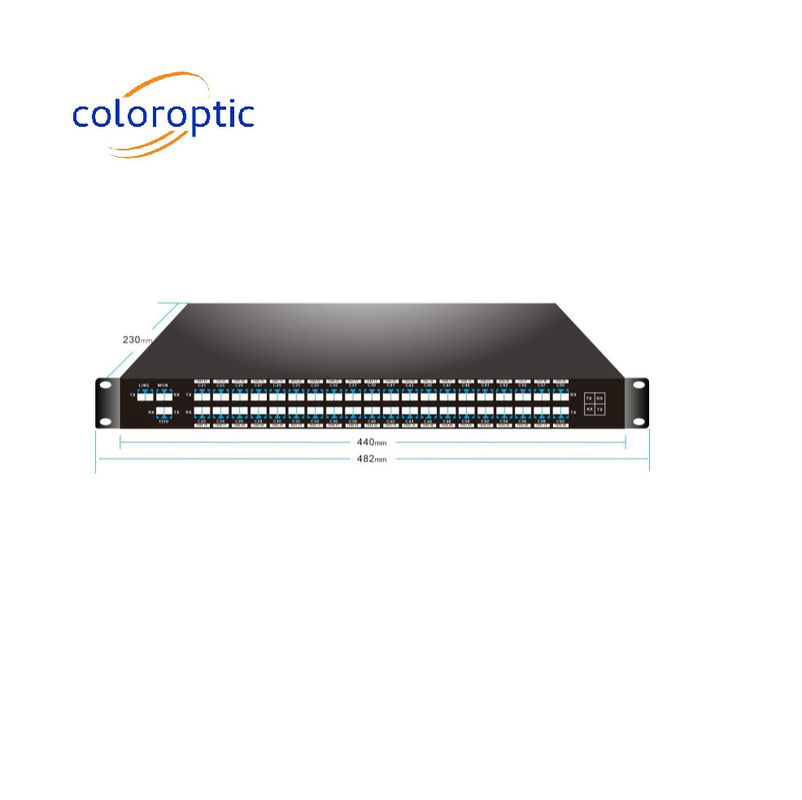 Δύο ίνες WDM 40CH C21-C60 Παθητικό Dwdm Mux Demux με θύρα 1310nm