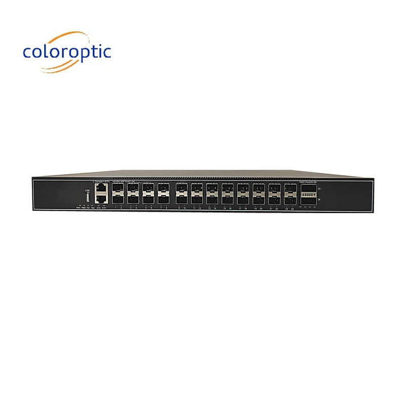Τάξη 3 24 θύρες Gigabit Core Network Switch με θύρες 24*10GE 2*100GE