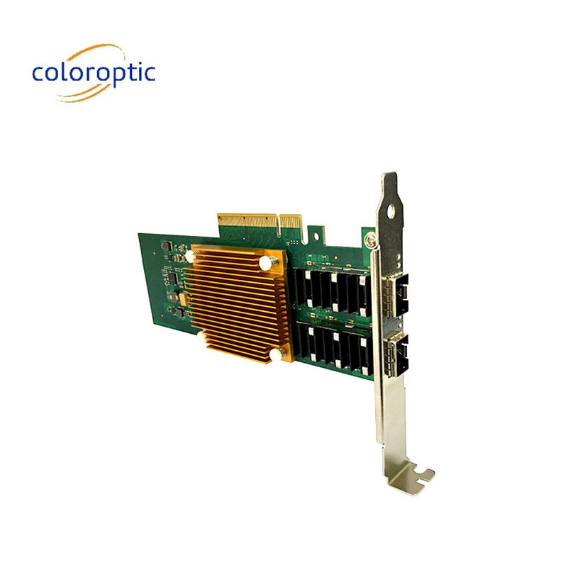 Δύο θύρες κάρτα δικτύου Pcie 25G οπτική NIC Host Bus Adapter PCI Express 2.0