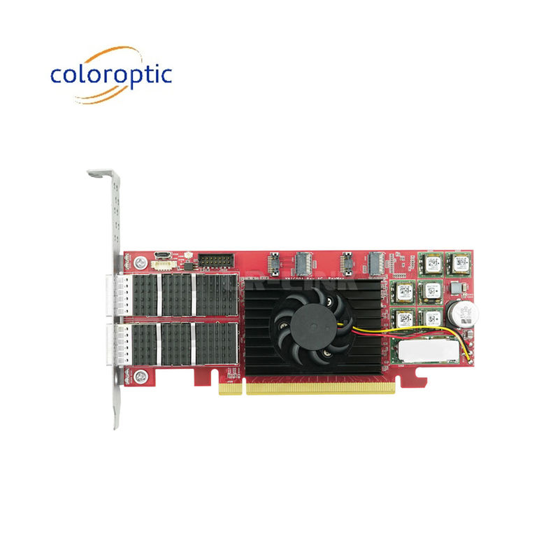 PCIe X16 100G QSFP28 Ethernet έξυπνη κάρτα διπλές θύρες Xilinx Ultrascale+ 16nm βασισμένη