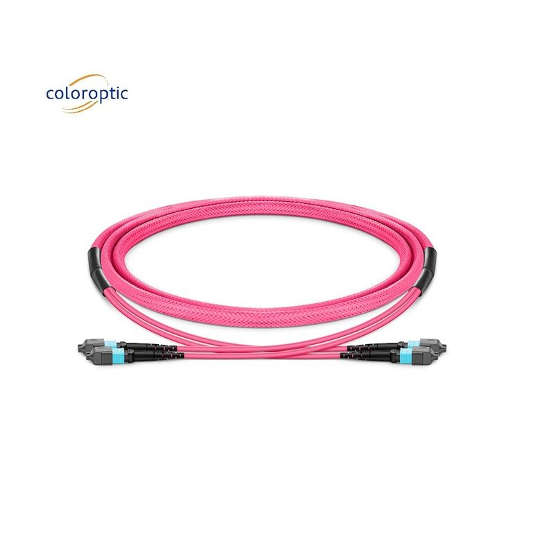 1m Multi Fiber Push On MPO Patch Cord με PVC Jacket με χρώμα νερό